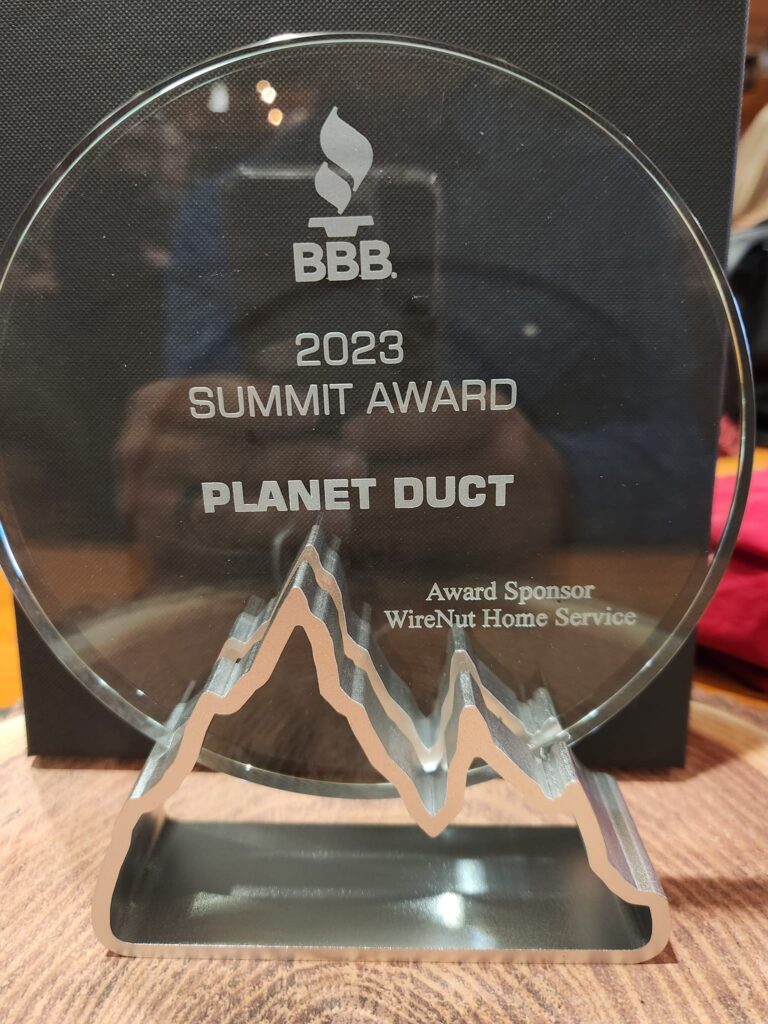 Bbr summit award for planet duct.