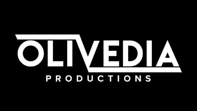 Oliveda productions logo on a black background.